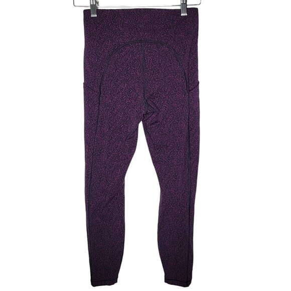 Athleta Small Ultimate Stash Textured 7/8 Static Exotic Fuchsia Leggings - Picture 2 of 7